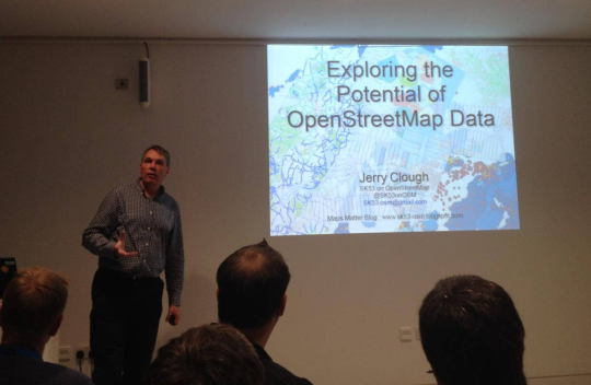 "Jerry presents about the potential of OSM data"